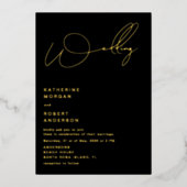 elegante scripttypografie folie trouwuitnodiging folie uitnodiging (Voorkant)