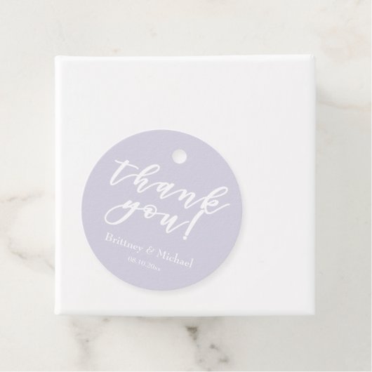 Elegante scripttypografie | Lavendel Bedankt Bedankjes Labels (In situ)