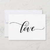 Elegante scripttypografie, minimale trouwerij-RSVP RSVP Kaartje (Achterkant)