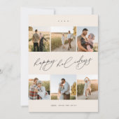 Elegante scripttypografie Modern 6 Photo Collage Feestdagenkaart (Voorkant)