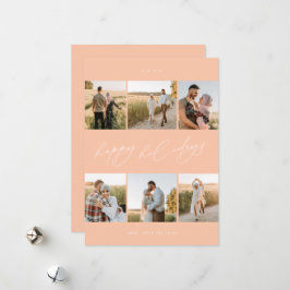 Elegante scripttypografie Modern 6 Photo Collage Feestdagenkaart