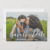 Elegante scripttypografie moderne bruiloft save the date (Voorkant)
