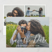 Elegante scripttypografie moderne bruiloft save the date (Voorkant / Achterkant)