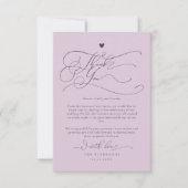 Elegante scripttypografie Plum Wedding Bedankkaart (Voorkant)