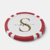 Elegante scriptuur aangepaste naam gepersonaliseer poker chips (Enkel)