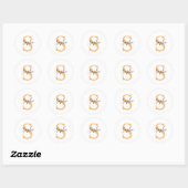 Elegante scriptuur aangepaste naam gepersonaliseer ronde sticker (Vel)