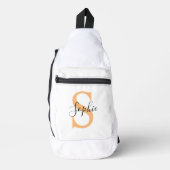 Elegante scriptuur aangepaste naam gepersonaliseer sling bag (Voorkant)