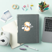 Elegante scriptuur aangepaste naam gepersonaliseer sticker (iPad Cover)
