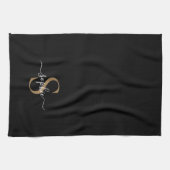 Elegante scriptuur aangepaste naam gepersonaliseer theedoek (Horizontaal)