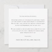 Elegante Scriptuur Huwelijksfoto Bedankt (Achterkant)