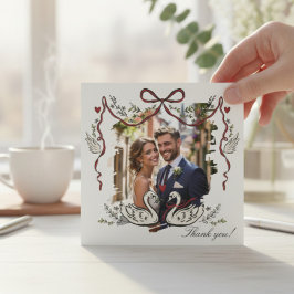Elegante Scriptuur Huwelijksfoto Bedankt