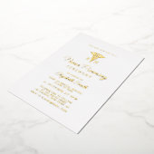Elegante scriptverpleegster pinning ceremonie folie uitnodiging (Gedraaid)