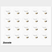 Elegante Seashell Beach bruiloft bestemming Ronde Sticker (Vel)