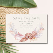 Elegante Seashell Foto Strand Bruiloft Save the Da Date
