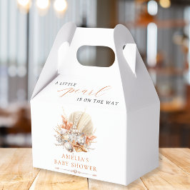 Elegante Seashell Pearl Baby shower voorkeursboxen Bedankdoosjes