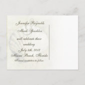 Elegante Seashell Wedding Save the Date Briefkaart (Achterkant)