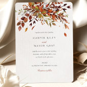 Elegante Seizoensgebonden Russet laat bruiloft Kaart