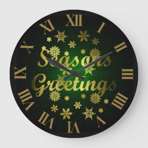 Elegante Seizoensgroeten Kerstklok Grote Klok