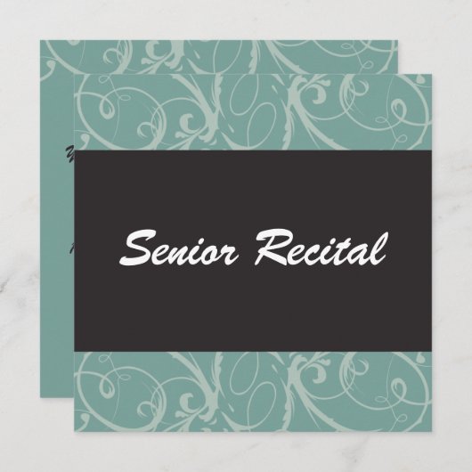 Elegante Senior Overweging Kaart (Voorkant / Achterkant)