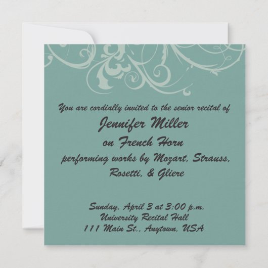 Elegante Senior Overweging Kaart (Achterkant)