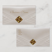 Elegante Sepia Beige Amber Jewel Visitekaartje (Voorkant / Achterkant)