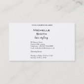 Elegante Sepia Chic Golvende Kapsels Haar Extensie Visitekaartje (Achterkant)