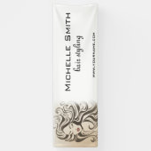 Elegante Sepia Chic Golvende Kapsels Haarextensies Spandoek (Verticaal)