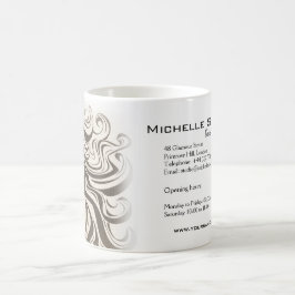 Elegante Sepia Chic Golvende Kapsels Haarextension Koffiemok