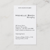 Elegante Sepia Chic Golvende Kapsels Haarextension Visitekaartje (Achterkant)