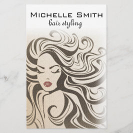 Elegante Sepia Chic Wavy Haarstijl Hair Extensions Flyer