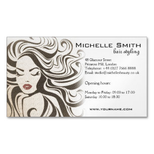 Elegante Sepia Chic Wavy Haarstijl Hair Extensions Magnetisch Visitekaartje