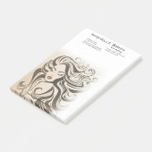 Elegante Sepia Chic Wavy Haarstijl Hair Extensions Post-it® Notes (Schuin)