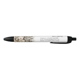 Elegante Sepia Chic Wavy Haarstijl Hair Extensions Zwarte Inkt Pen