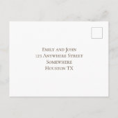 Elegante Sepia tonen Mason Jar RSVP Aankondigingskaart (Achterkant)