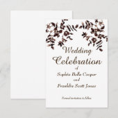 Elegante Sepia Water  Rozen - Save The Date (Voorkant / Achterkant)