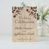 Elegante Sepia Water Rozen - Whitewash Wood Save The Date (Staand voorkant)