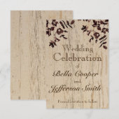 Elegante Sepia Water Rozen - Whitewash Wood Save The Date (Voorkant / Achterkant)