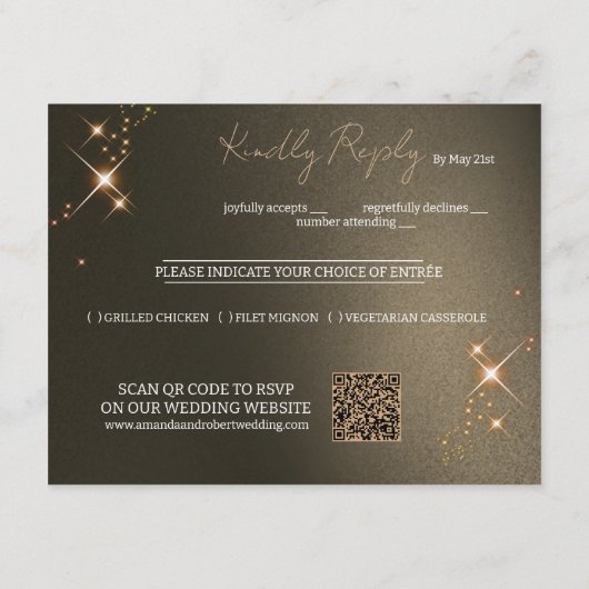 Elegante Sepia Zonsverduistering Aangepaste Foto B Informatiekaartje (Achterkant)