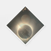 Elegante Sepia Zonsverduistering Aangepaste Foto B Servet (Hoek)