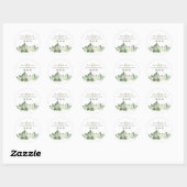 Elegante serene groene berglandschap bruiloft ronde sticker (Vel)