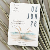 Elegante serene strand pampa gras landschap save the date