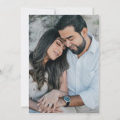 Elegante serene tuin bloeit foto bruiloft save the date (Achterkant)