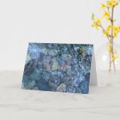 Elegante serene water strand scene kaart (Gele Bloem)