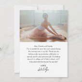 Elegante Serif Afstudeerfoto 2026 Bedankkaart (Achterkant)