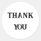 Elegante Serif Bedankt Ronde Sticker (Voorkant)