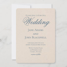 Elegante Serif Dusty Blue Wedding