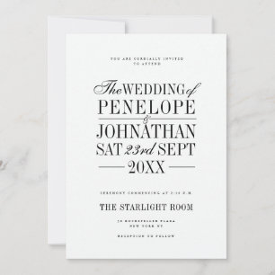Elegante Serif Schrift Typografie Bruiloft Kaart