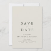 Elegante Serif Wedding Save the Date (Voorkant)