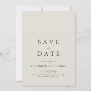 Elegante Serif Wedding Save the Date