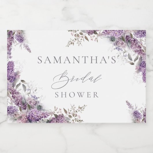 Elegante Sering Bruidsmeisjesfeest Sparkling Wijnetiket (Enkel label)